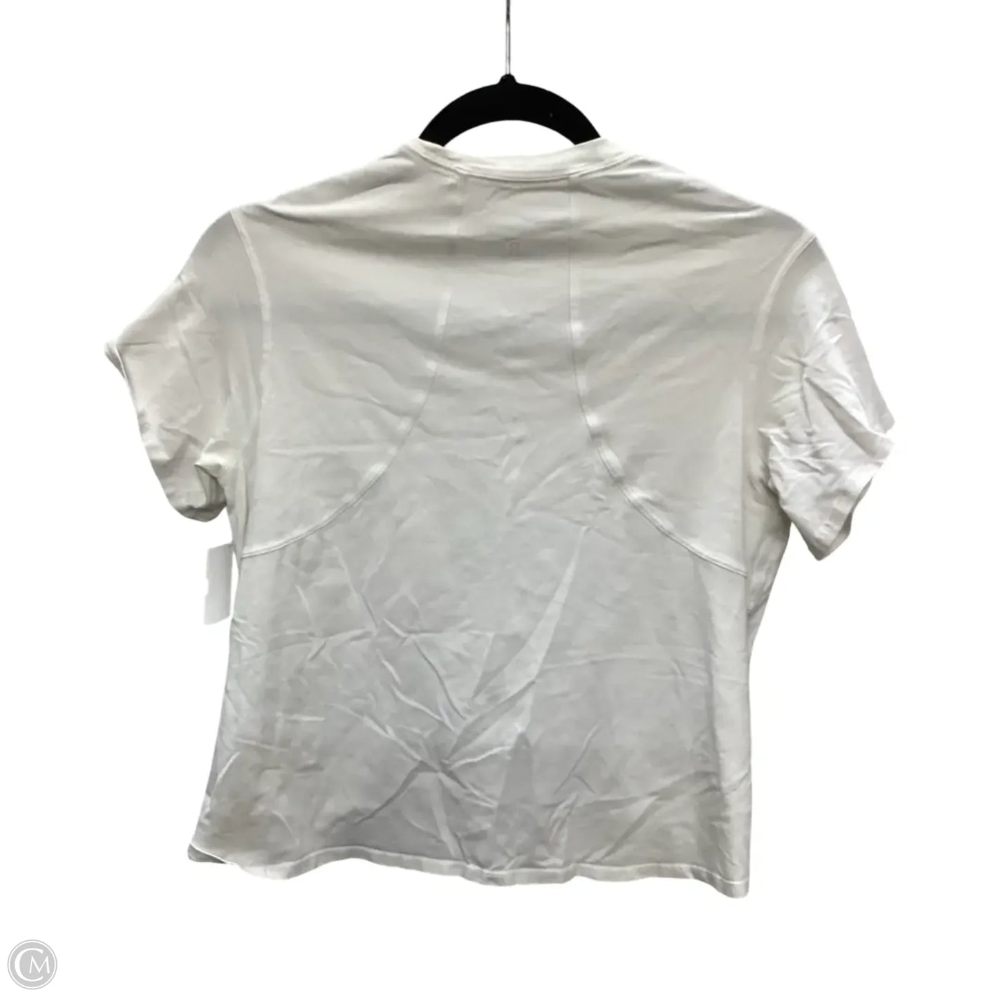 Athletic Top Short Sleeve By Lululemon In White, Size: 4
