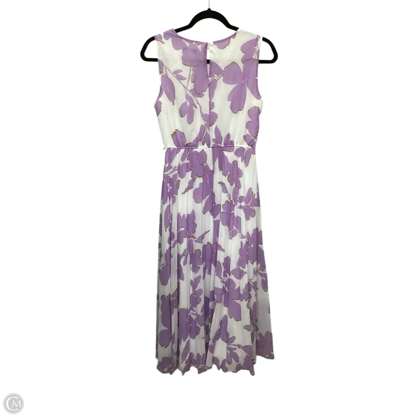 Dress Casual Maxi By Sandra Darren In Purple & White, Size: 6