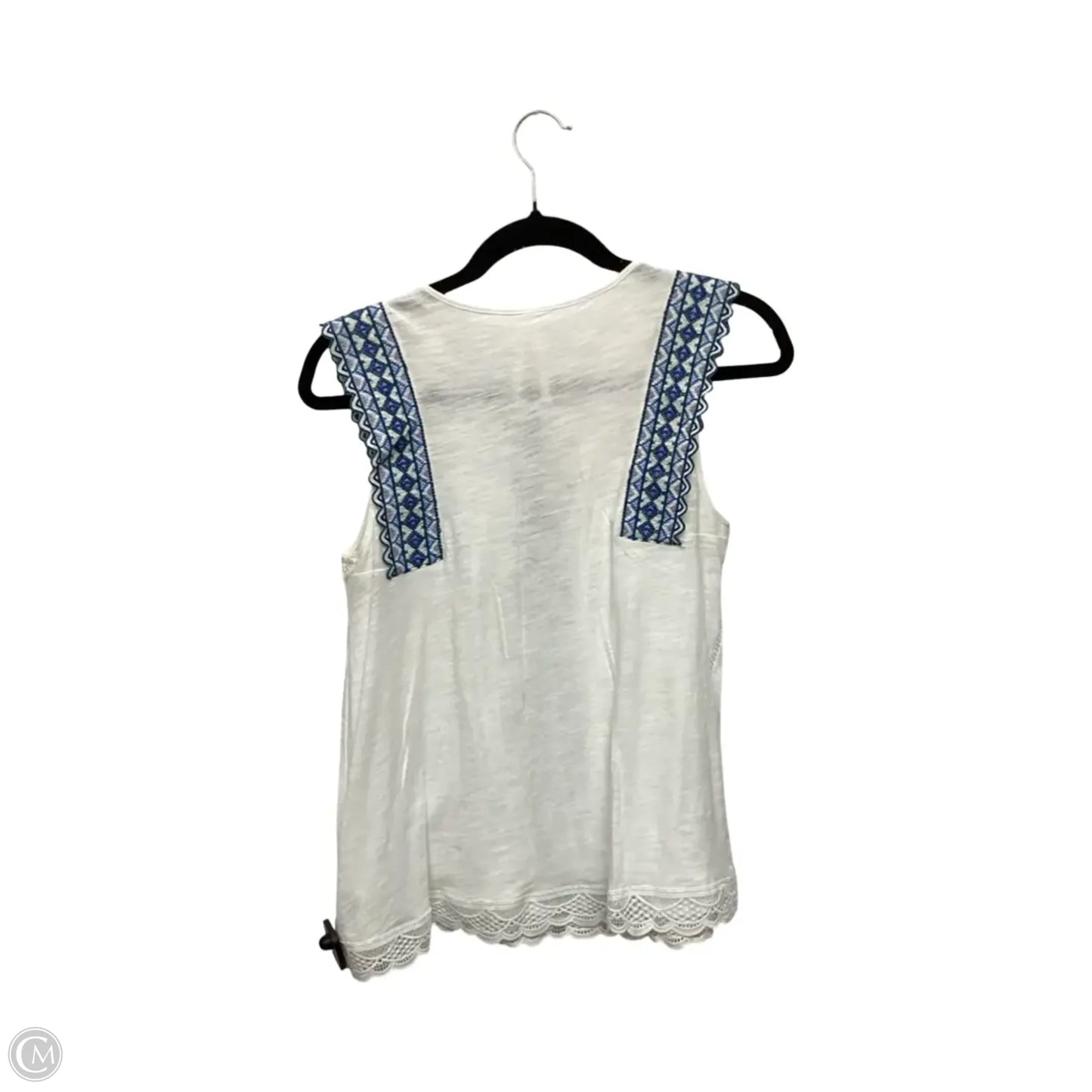 Top Sleeveless By Anthropologie In White, Size: S