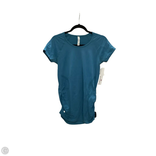 Athletic Top Short Sleeve By Athleta In Blue, Size: M
