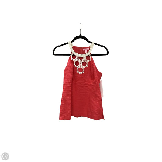 Top Sleeveless Designer By Lilly Pulitzer In Pink, Size: 4