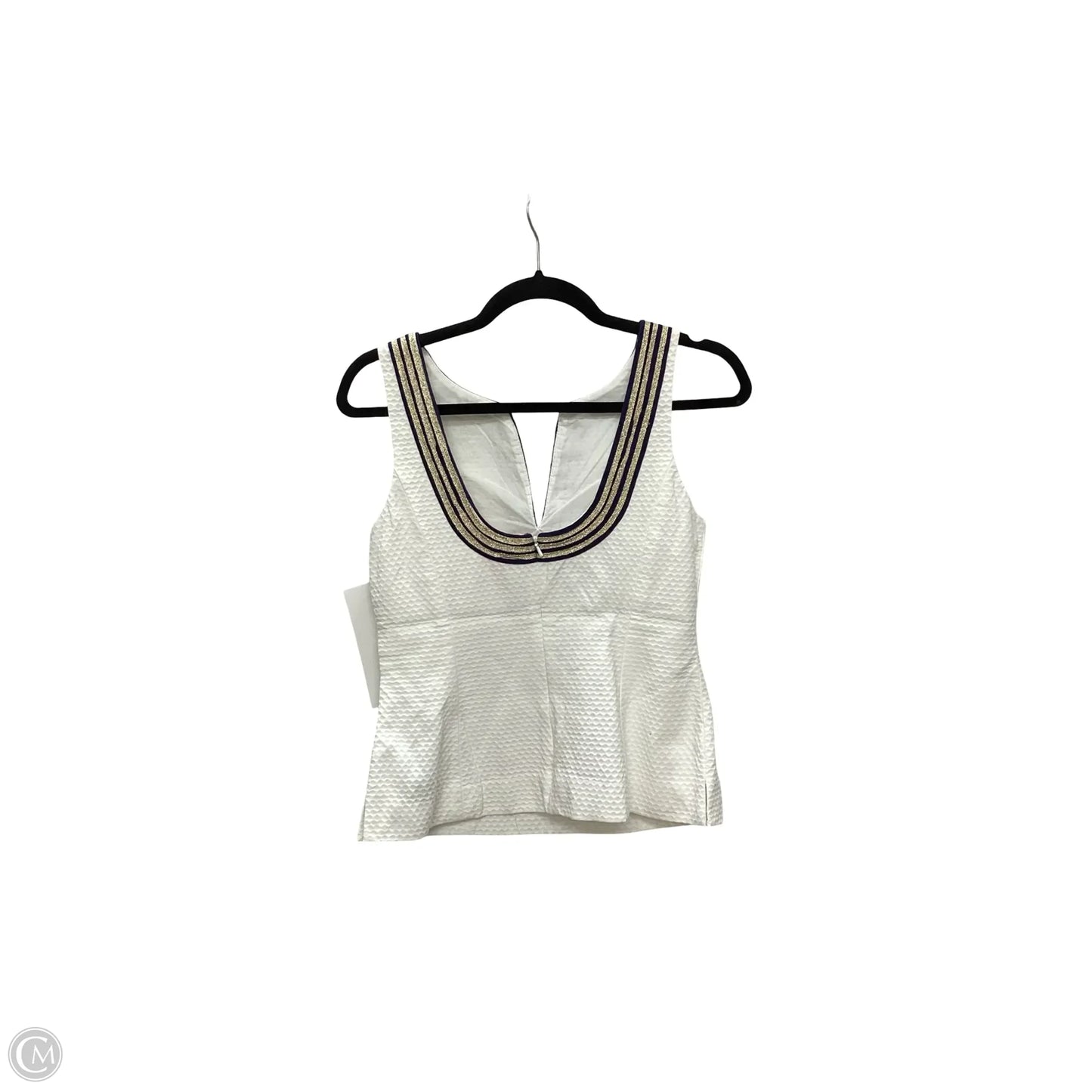 Top Sleeveless Designer By Lilly Pulitzer In White, Size: 4