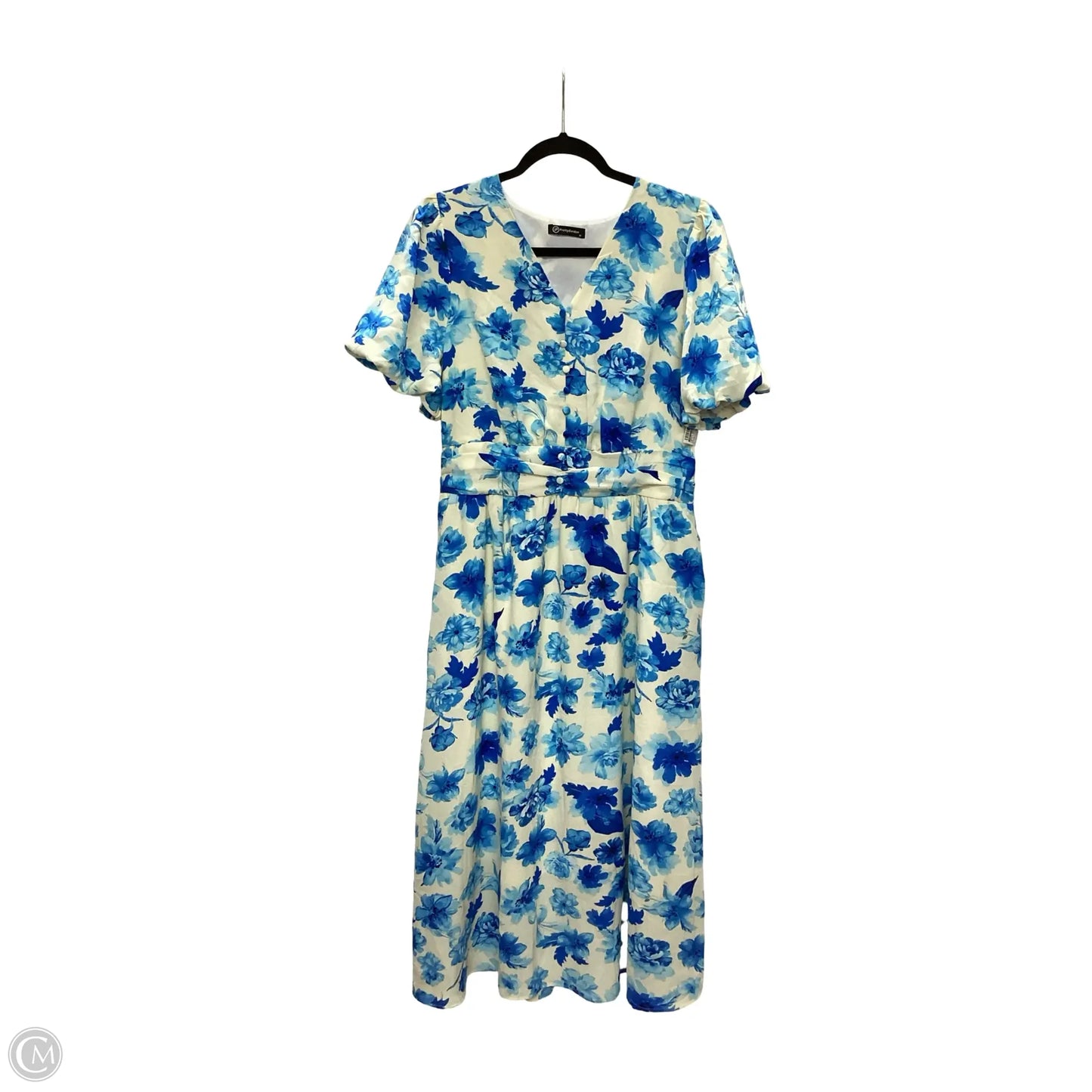 Dress Casual Maxi By Prettygarden In Blue & White, Size: M