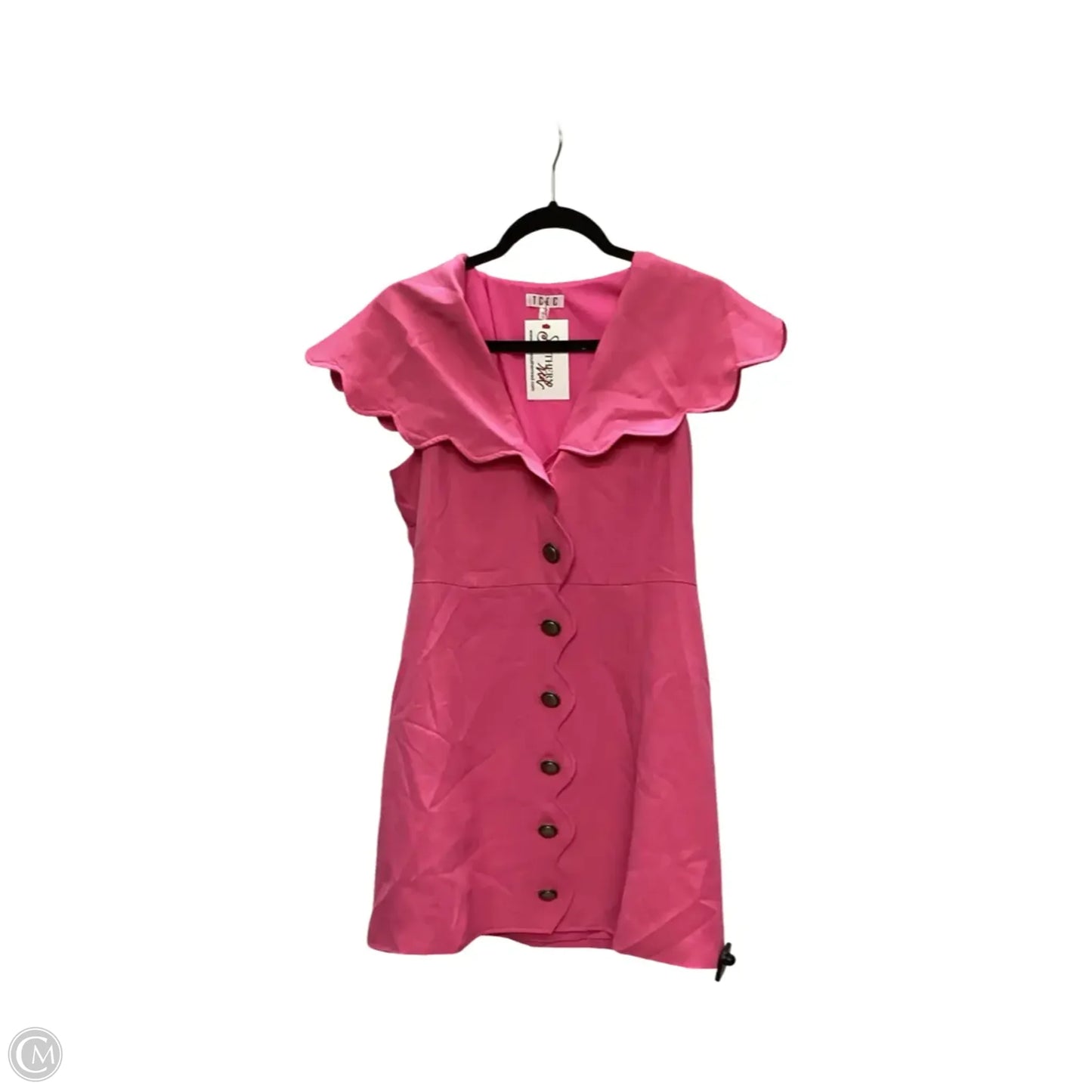 Dress Casual Short By Tcec In Pink, Size: L
