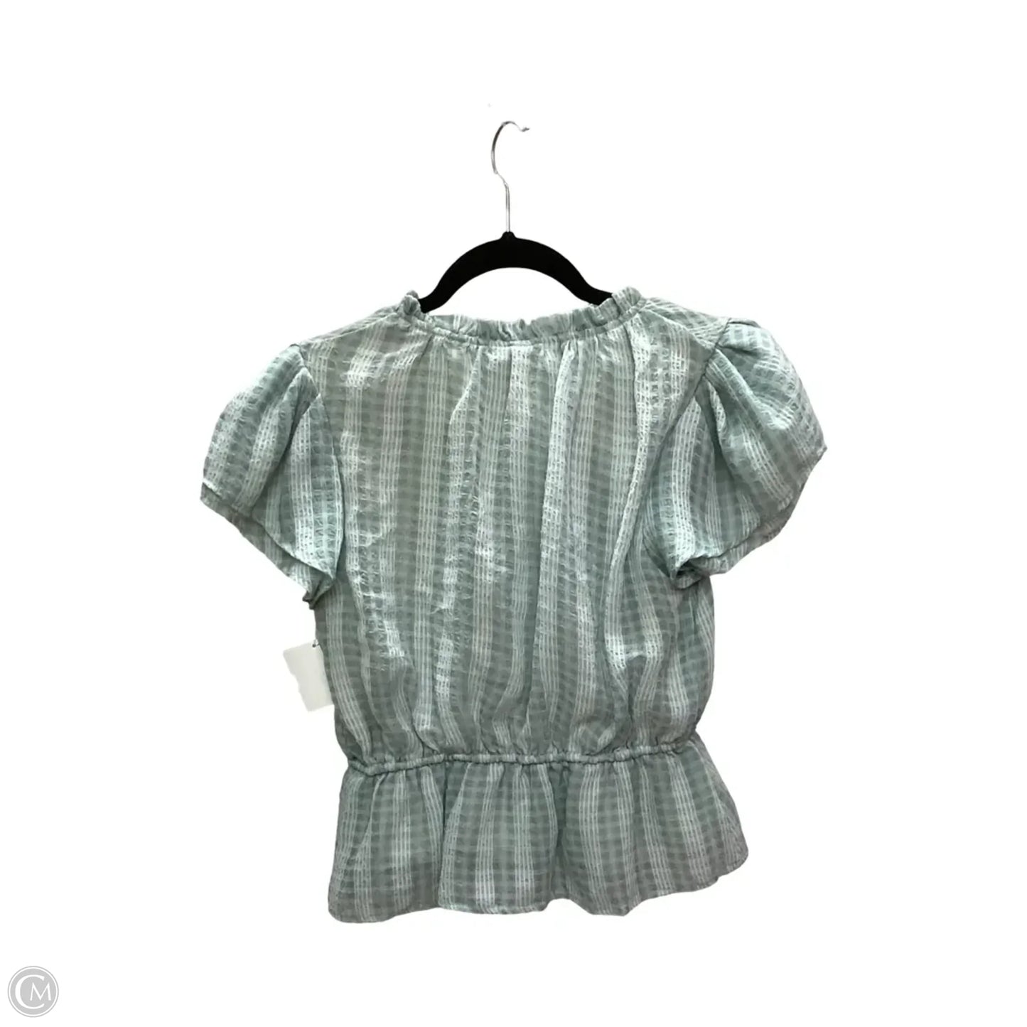 Blouse Short Sleeve By En Saison In Green, Size: S