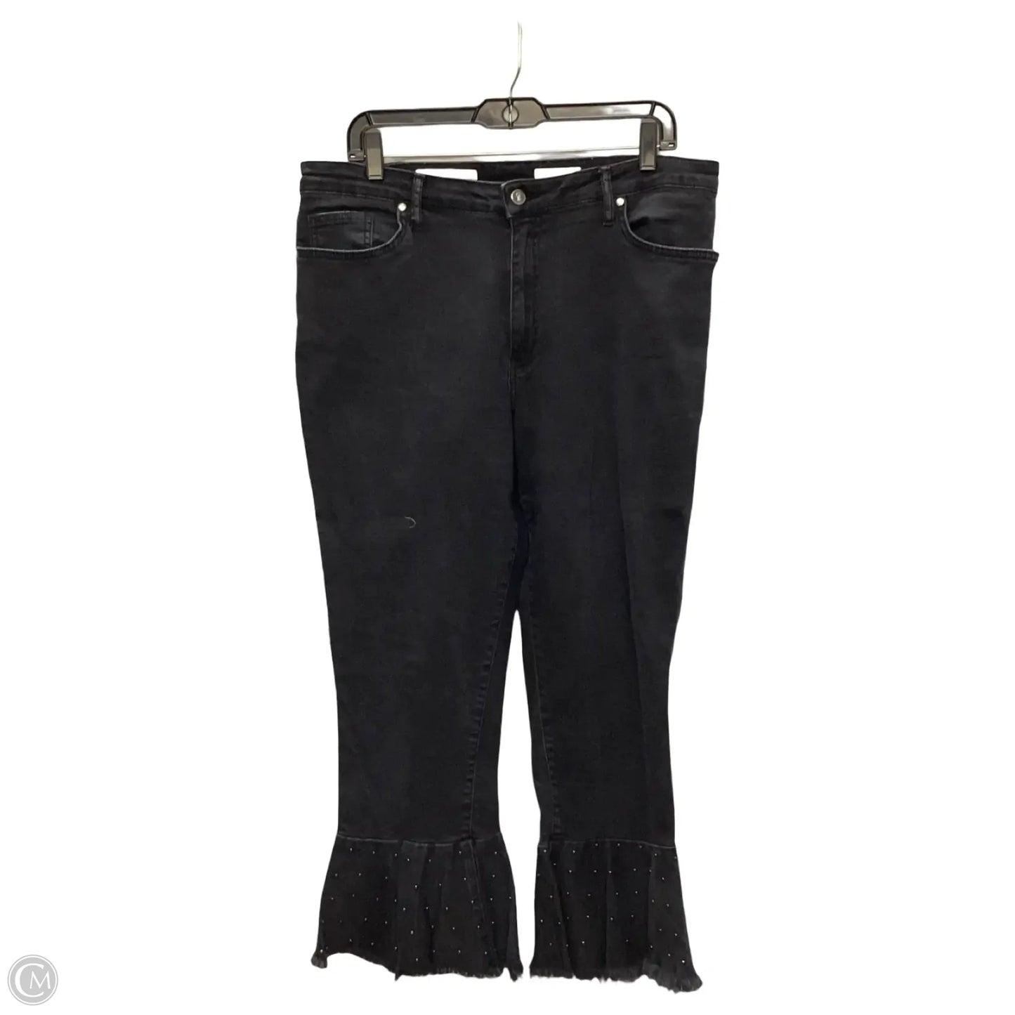 Jeans Flared By Pilcro In Black, Size: 14