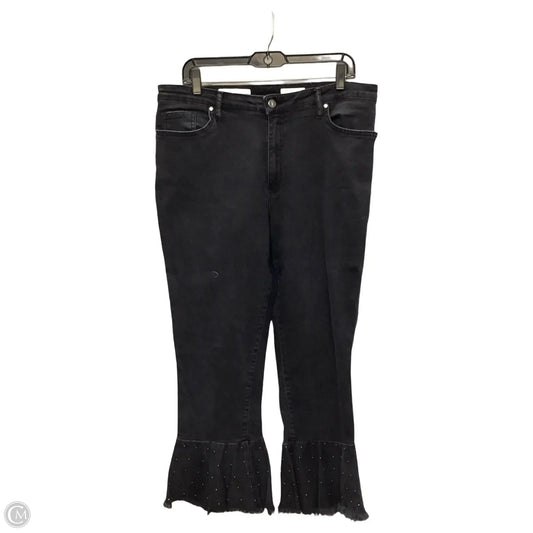 Jeans Flared By Pilcro In Black, Size: 14