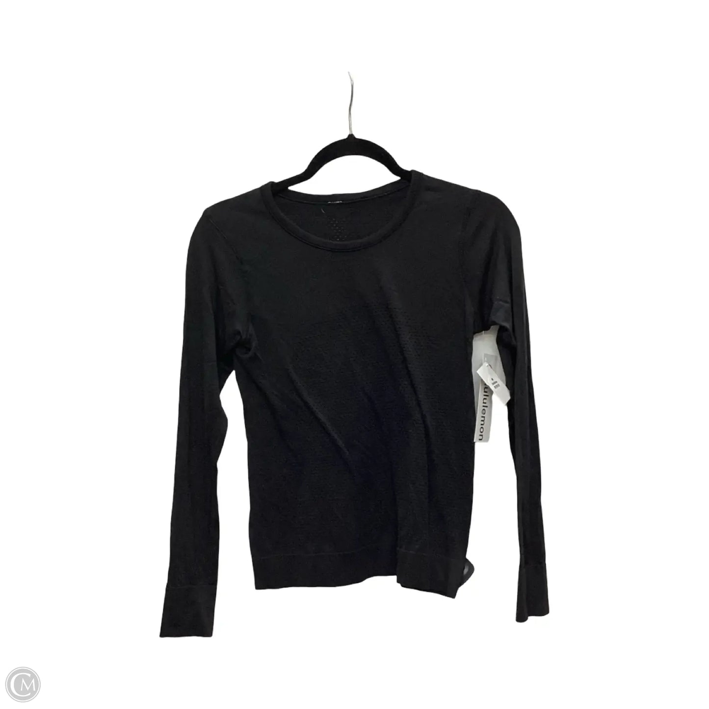 Athletic Top Long Sleeve Crewneck By Lululemon In Black, Size: 6