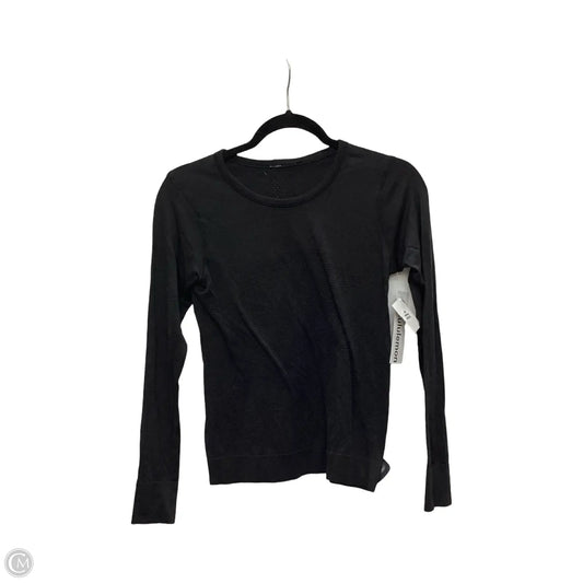 Athletic Top Long Sleeve Crewneck By Lululemon In Black, Size: 6