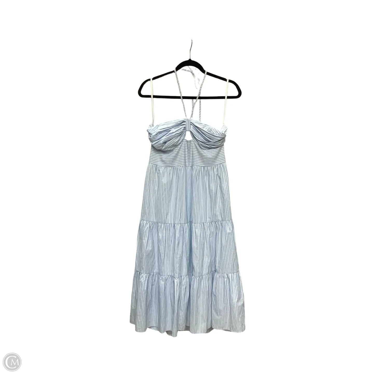 Dress Casual Midi By She + Sky In Blue & White, Size: L