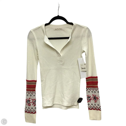 Blouse Long Sleeve By We The Free In Cream, Size: Xs