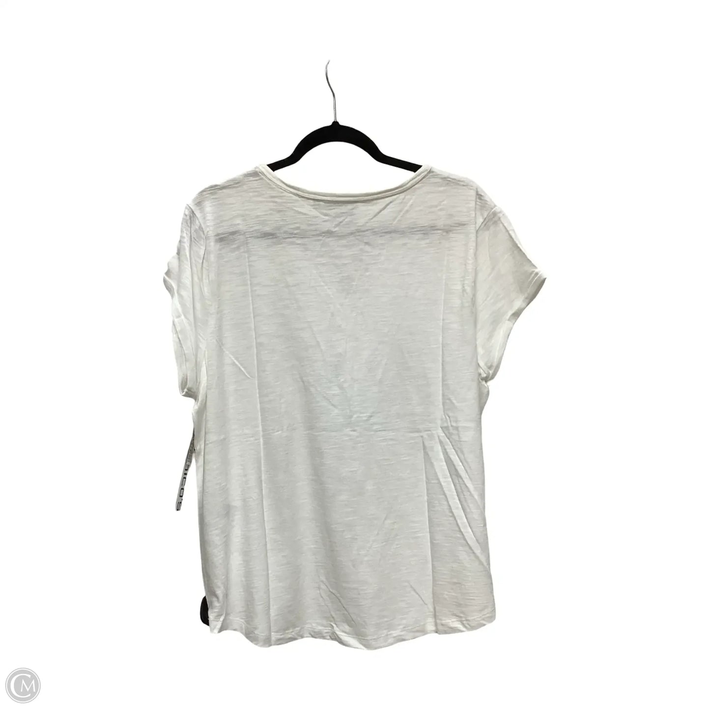 Blouse Short Sleeve By Chicos In White, Size: Xl