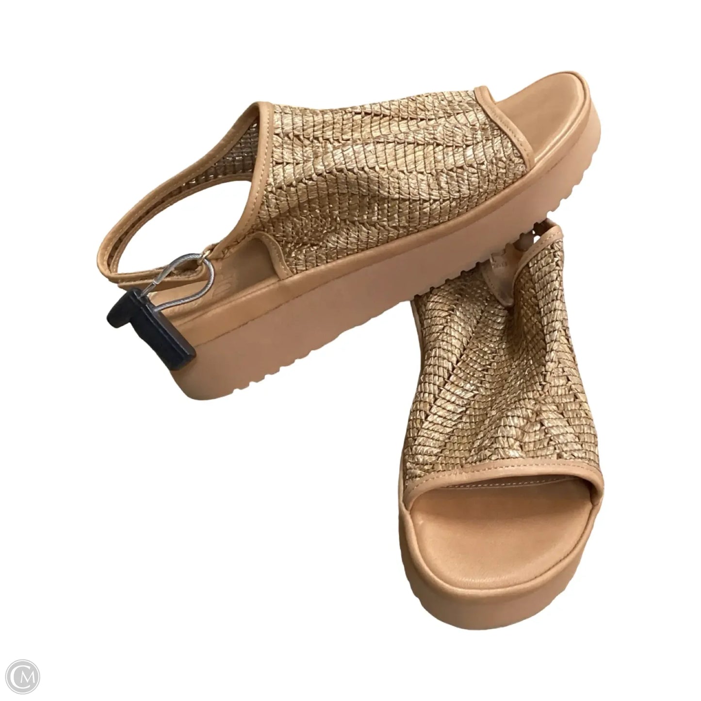 Sandals Heels Wedge By Clothes Mentor In Brown, Size: 9