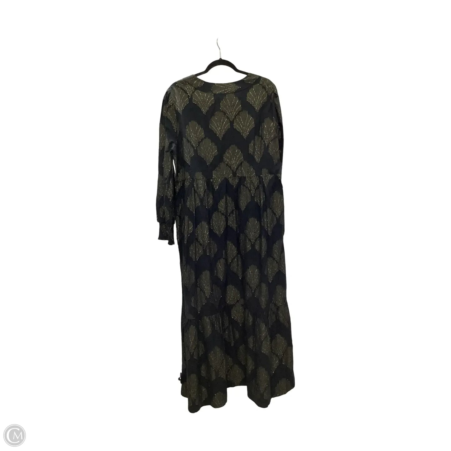 Dress Casual Maxi By Chicos In Black & Gold, Size: Xl