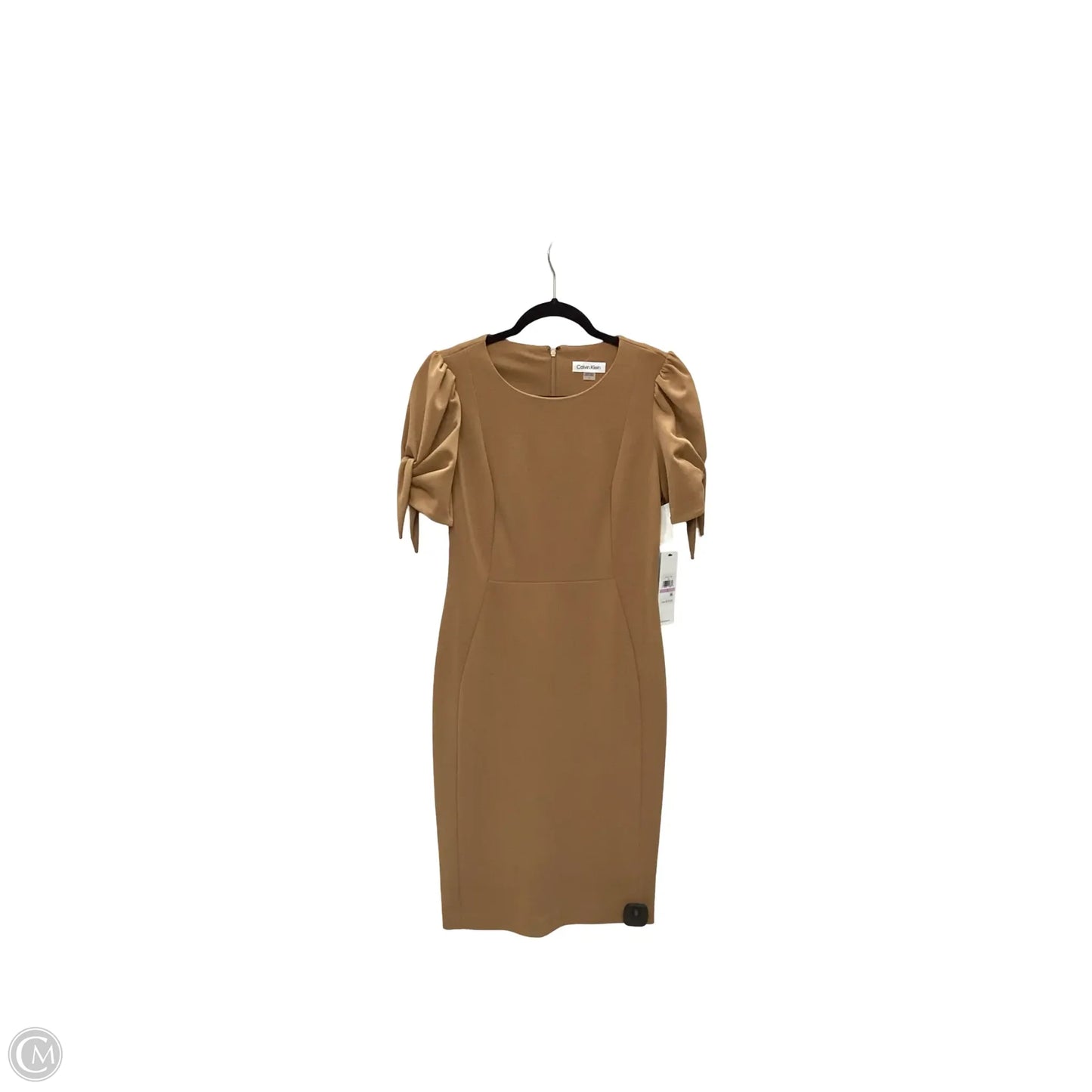 Dress Work By Calvin Klein In Tan, Size: 6