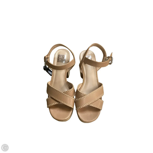 Sandals Heels Block By Dolce Vita In Tan, Size: 9
