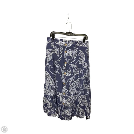 Skirt Maxi By Mlle Gabrielle In Blue & White, Size: L