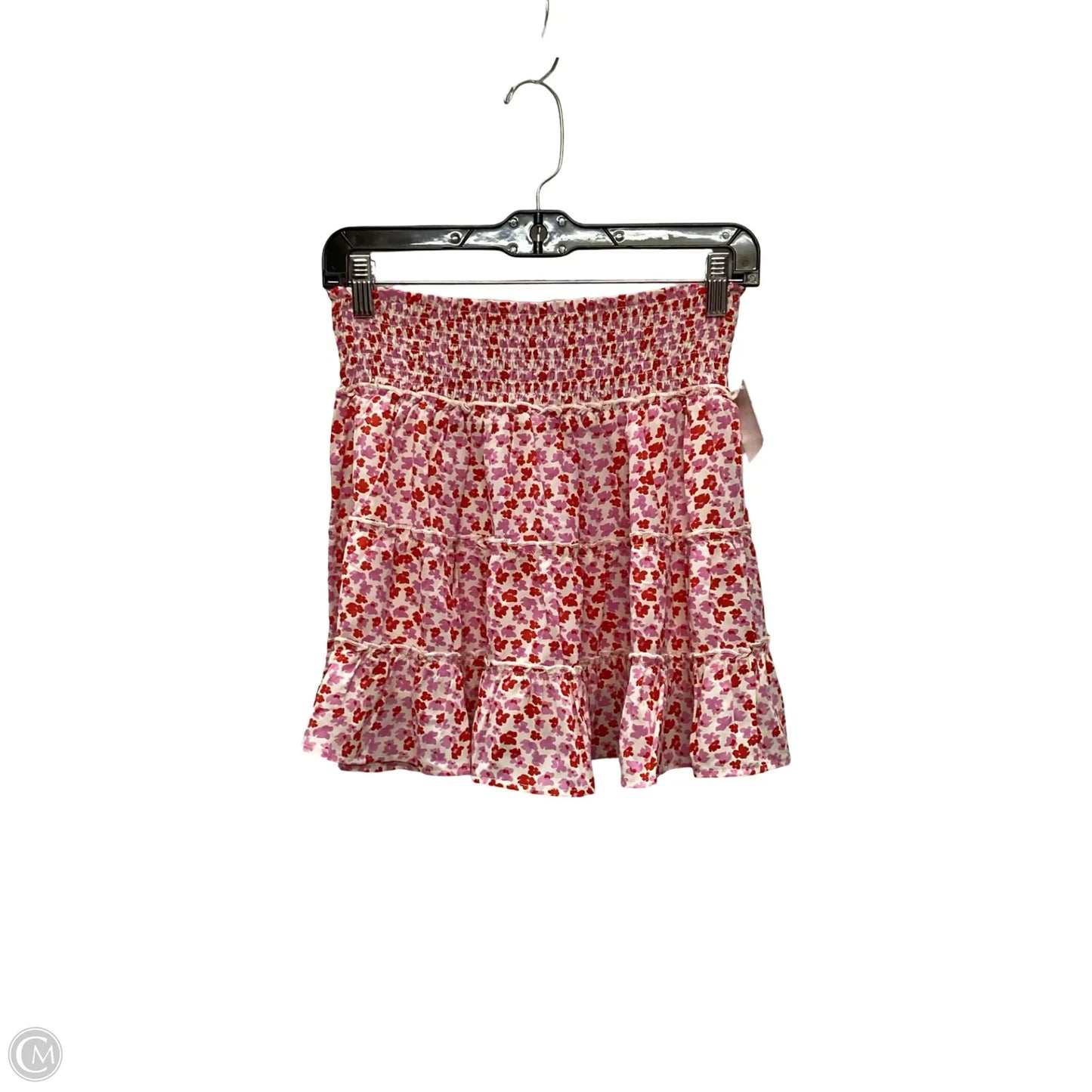 Skirt Mini & Short By Pink Lily In Floral Print, Size: M