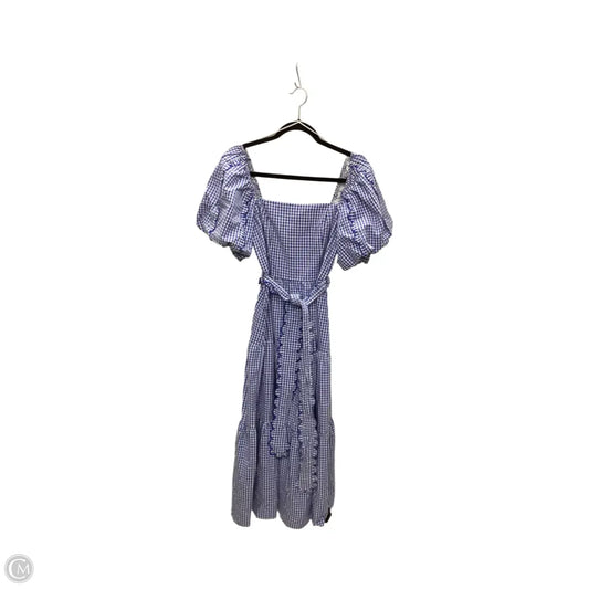 Dress Casual Maxi By Peach Love Cream California In Blue & White, Size: S