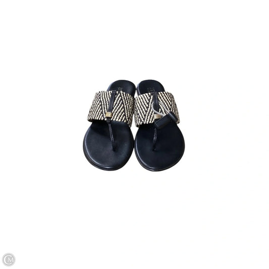 Sandals Flats By Italian Shoemakers In Black, Size: 8