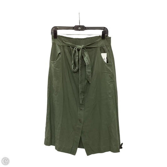 Skirt Midi By Gap In Green, Size: L