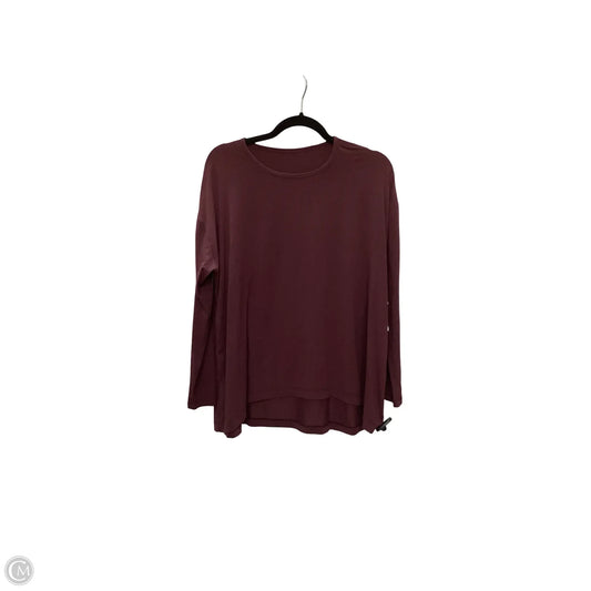 Athletic Top Long Sleeve Crewneck By Lululemon In Red, Size: 10