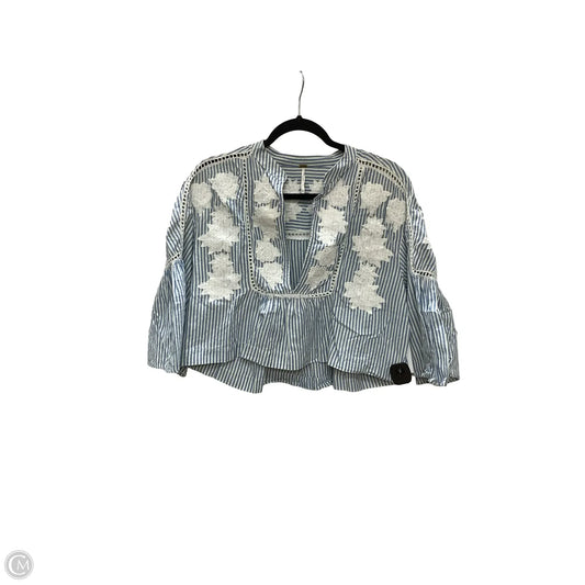 Blouse Short Sleeve By Free People In Blue, Size: Xs