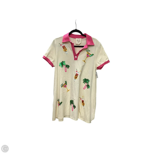 Dress Casual Short By Fantastic Fawn In Cream, Size: S