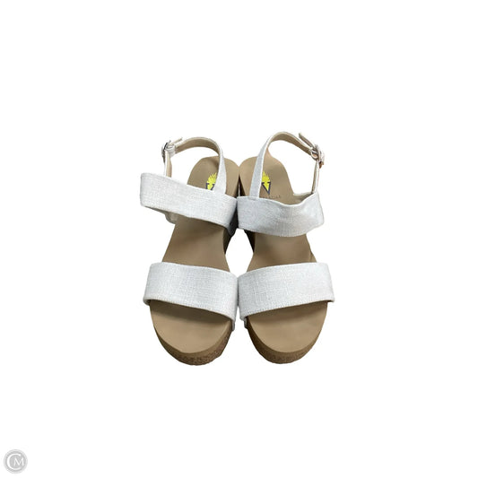 Sandals Heels Wedge By Volatile In Cream, Size: 9