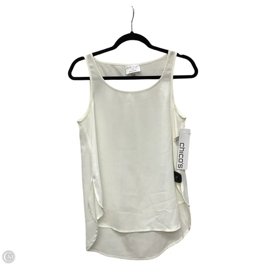 Blouse Sleeveless By Chicos In White, Size: Xs