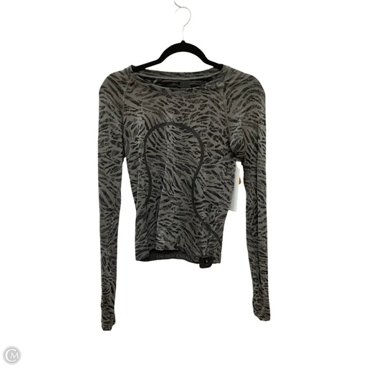 Athletic Top Long Sleeve Crewneck By Lululemon In Grey, Size: 6