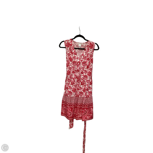 Dress Casual Short By Lucky Brand In Pink & Red, Size: L