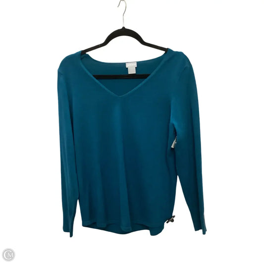 Blouse Long Sleeve By Chicos In Blue, Size: M