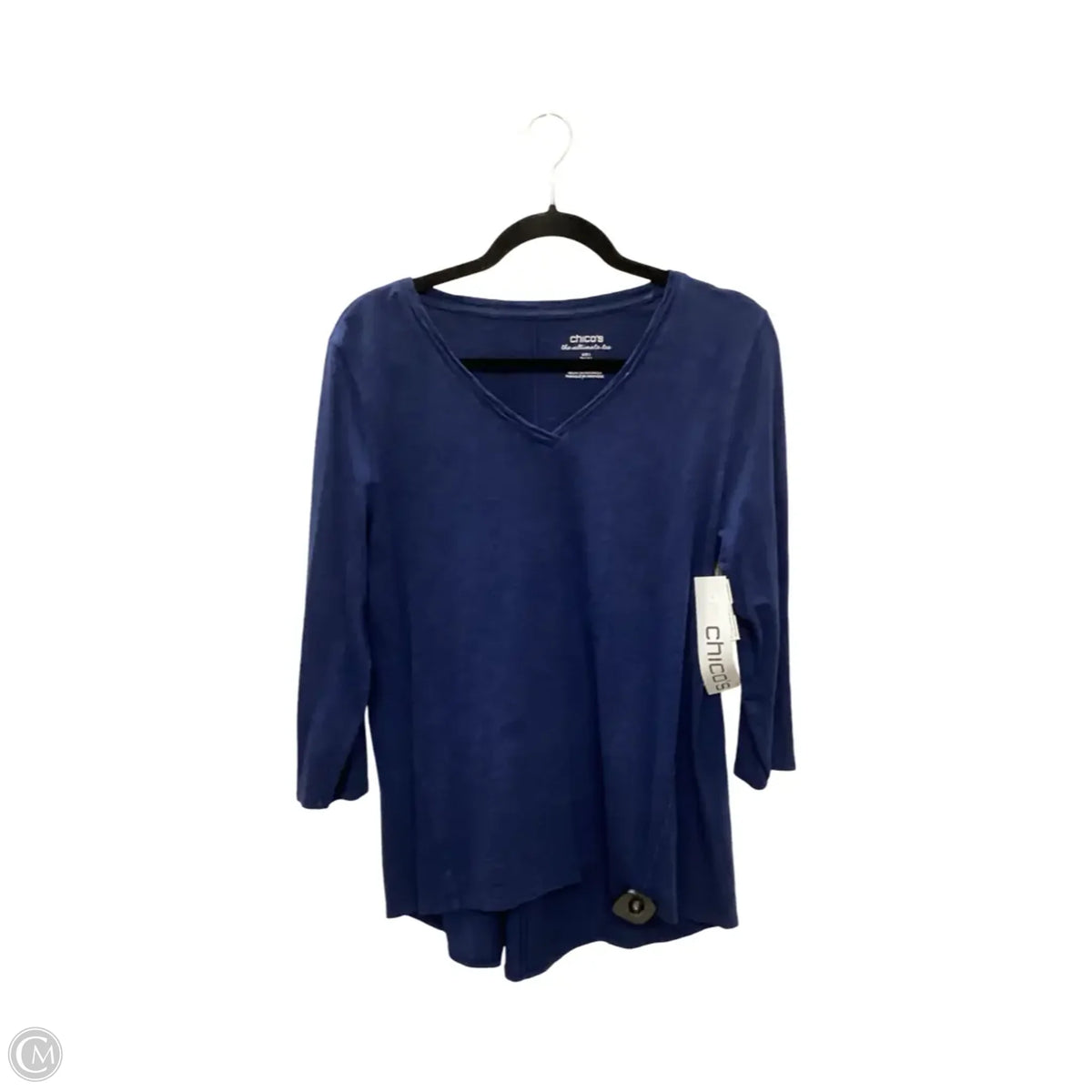 Top Long Sleeve Basic By Chicos In Navy, Size: M