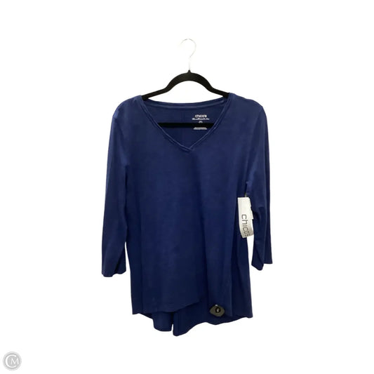 Top Long Sleeve Basic By Chicos In Navy, Size: M