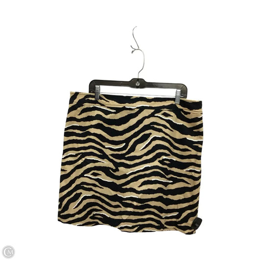 Skirt Mini & Short By Talbots In Animal Print, Size: 16