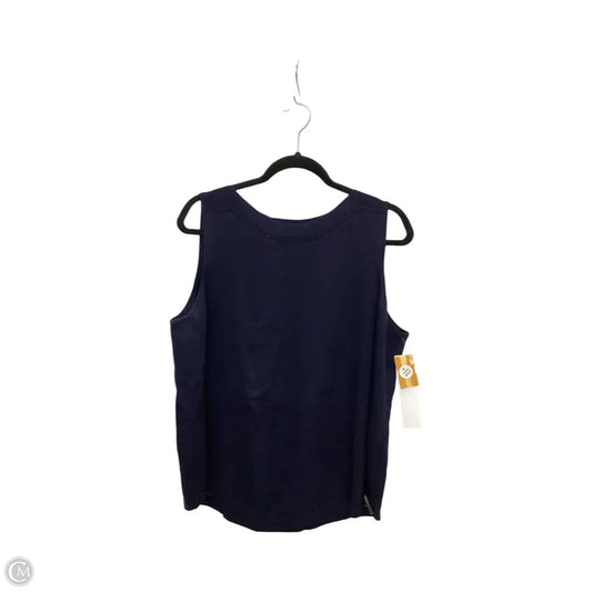 Blouse Sleeveless By Chicos In Navy, Size: Xl