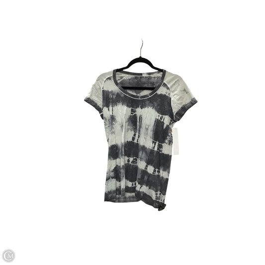 Athletic Top Short Sleeve By Lululemon In Tie Dye Print, Size: 12