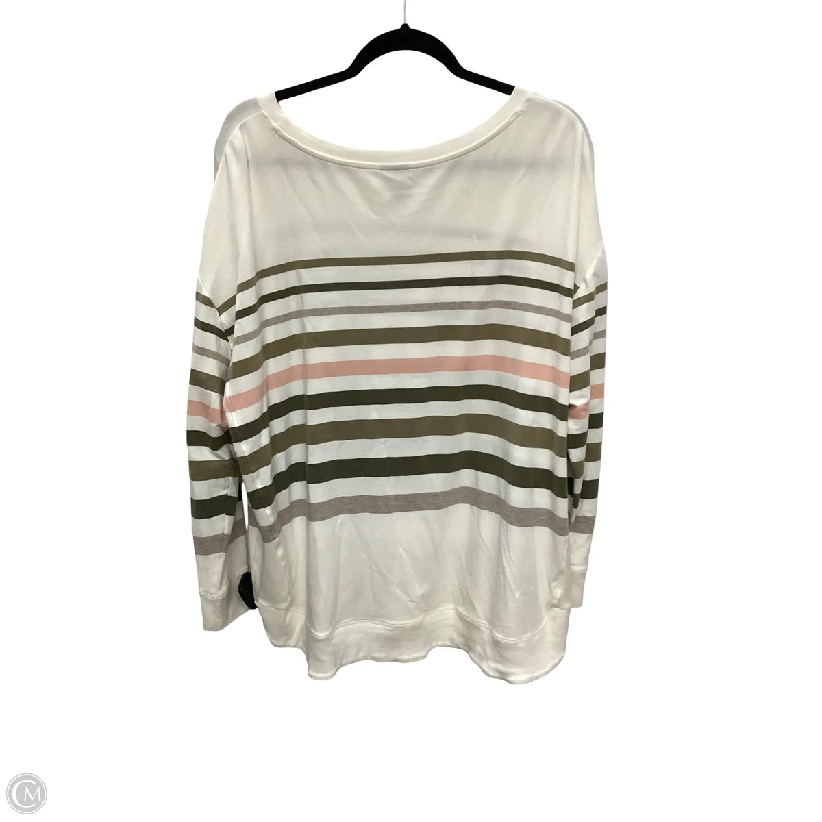 Top Long Sleeve Basic By Chicos In Striped Pattern, Size: Xl