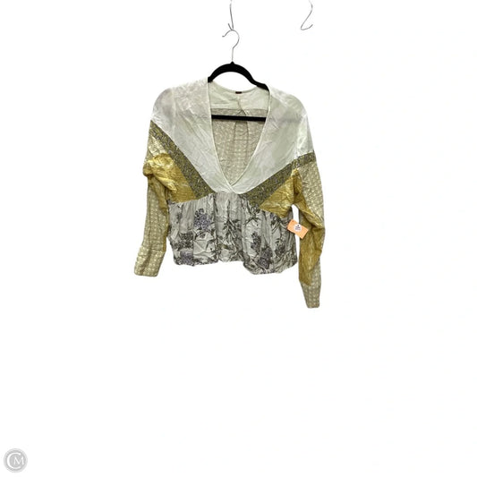 Top Long Sleeve By Free People In Yellow, Size: S