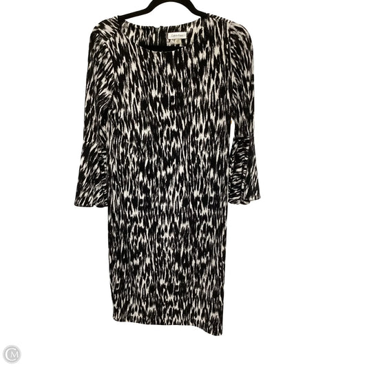 Dress Work By Calvin Klein In Black & White, Size: 8