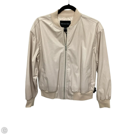 Jacket Leather By Who What Wear In Pink, Size: S