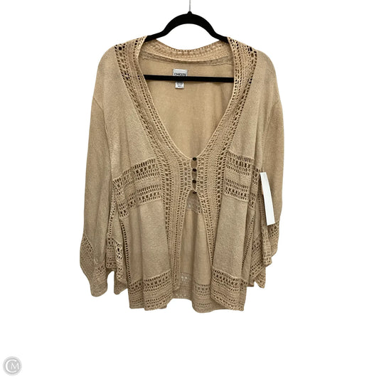 Cardigan By Chicos In Tan, Size: L
