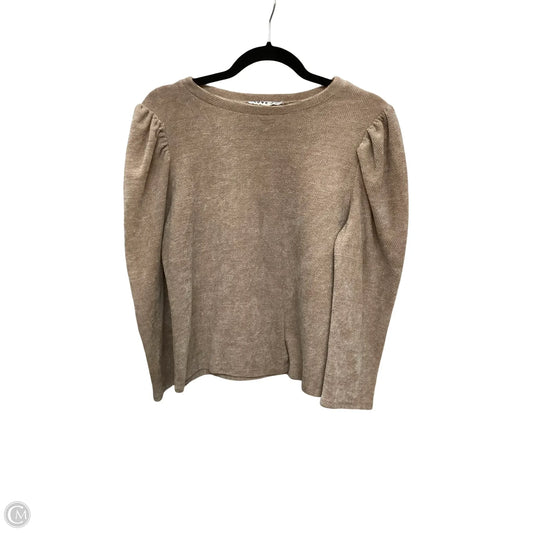 Blouse Long Sleeve By Love J In Tan, Size: Xl