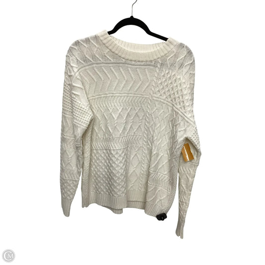 Sweater By Time And Tru In White, Size: L