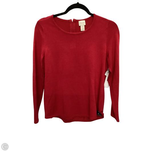 Blouse Long Sleeve By Chicos In Red, Size: 0