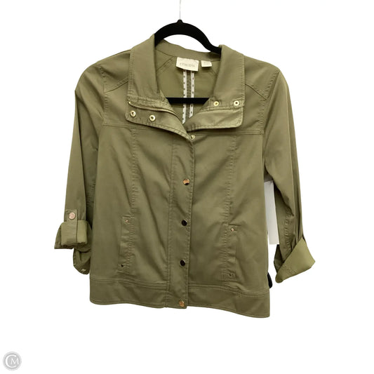 Jacket Other By Chicos In Green, Size: 0