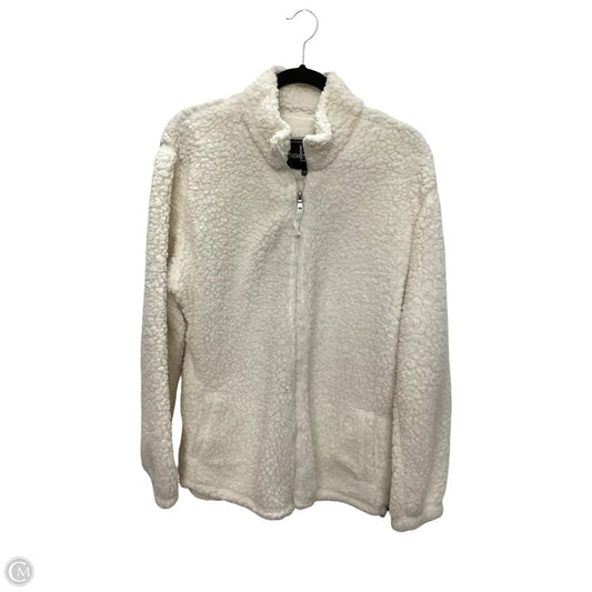 Jacket Faux Fur & Sherpa By Boxer Craft In White, Size: 2x
