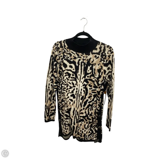 Sweater By Chicos In Animal Print, Size: M