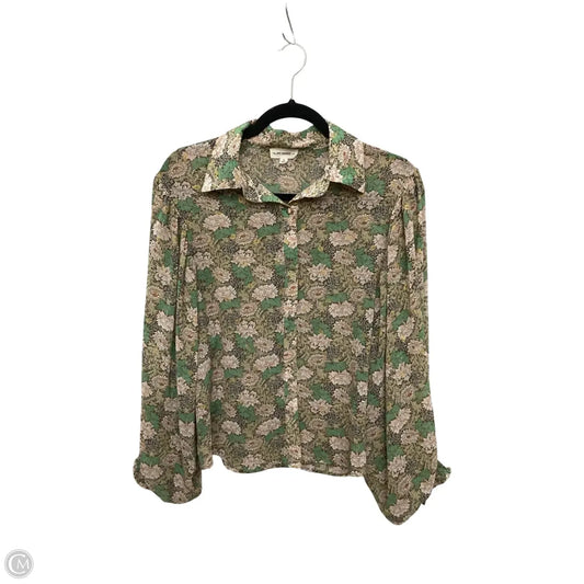 Blouse Long Sleeve By Eesome In Green, Size: S